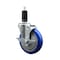 Service Caster 5'' Blue Poly Swivel 1-1/4'' Expanding Stem Caster with Brake SCC-EX20S514-PPUB-BLUE-TLB-114 - alternate 1